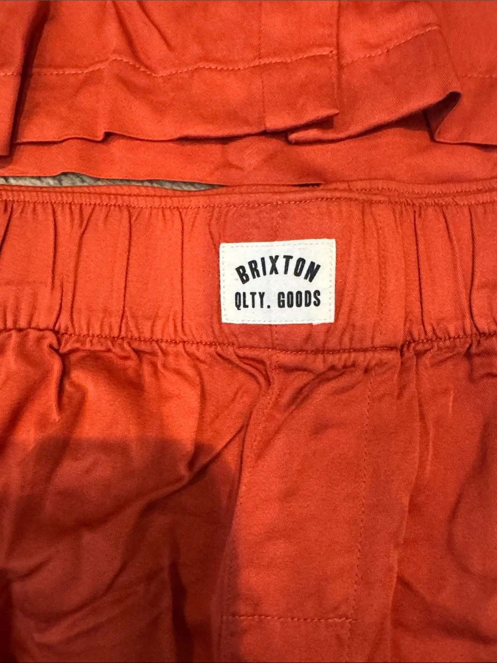 Brixton Burnt Orange Short Sleeve Button bowling Set with Cream Trim